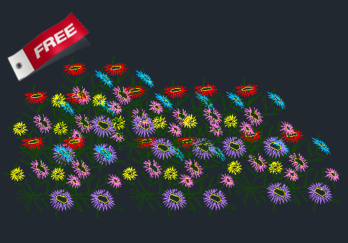 Flowers Cad Block free download