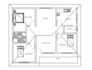 Single story house plan 03 - plan