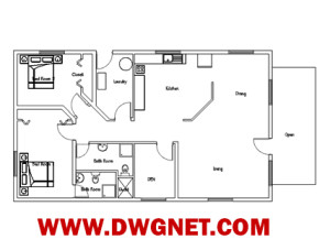Single story house plan 04 - plan