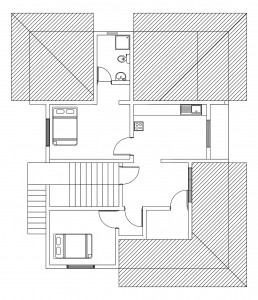 First floor plan of double story house plan