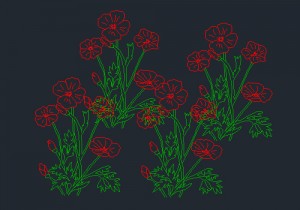 new Flowers Cad Block free download