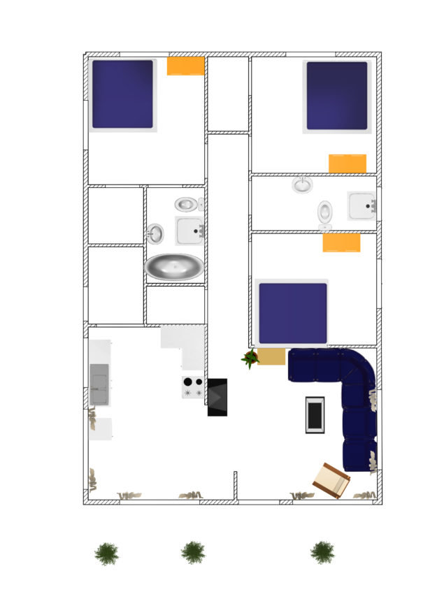 3D small house plan idea free download form dwg net  (1)