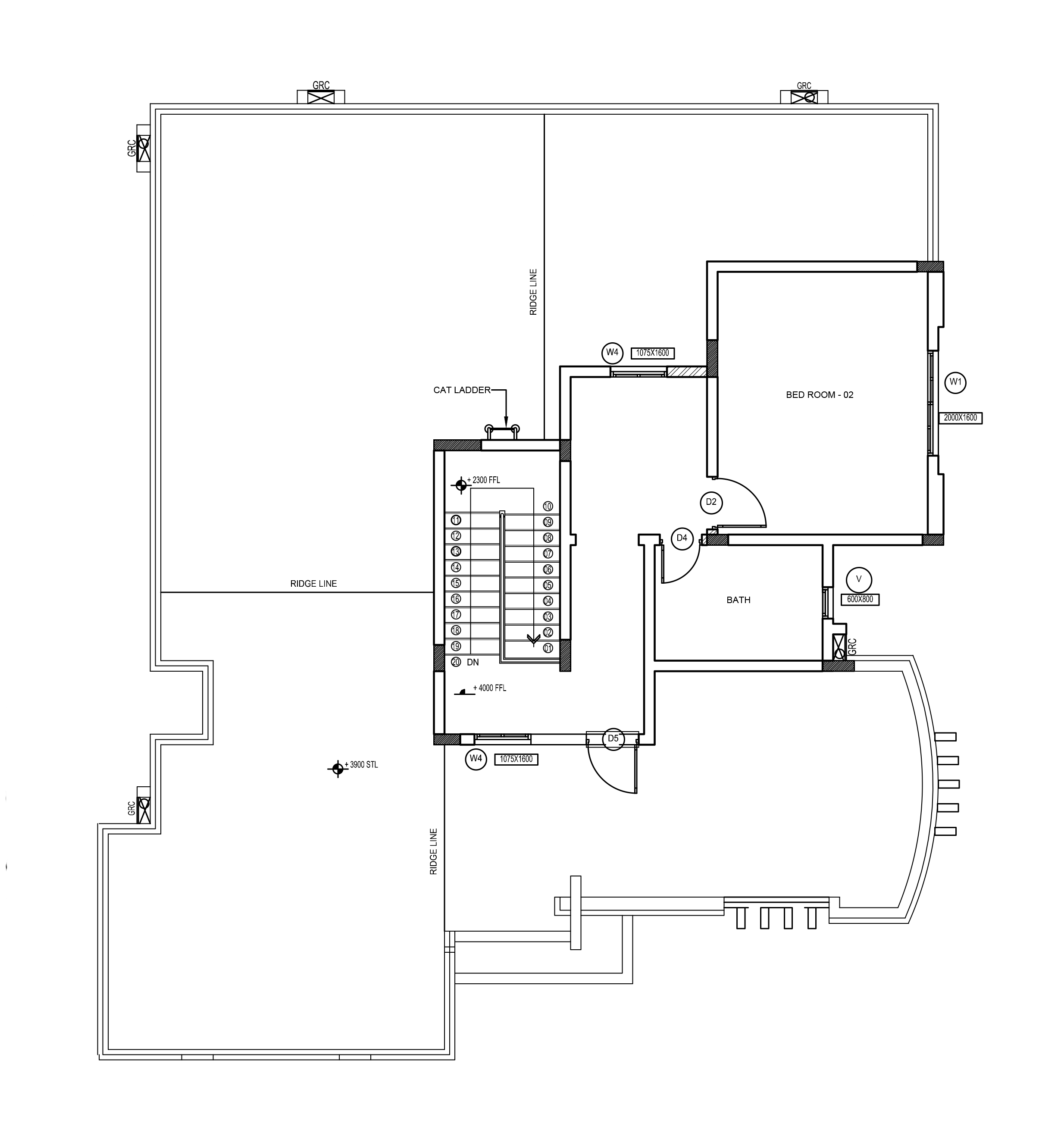 Four bedroom double story house plan for middle east country